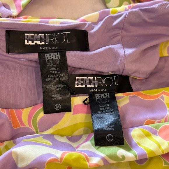 New! SET Beach Riot Brandy Top Felicia Shorts Psychedelic Sunshine 31389 - Picture 13 of 14